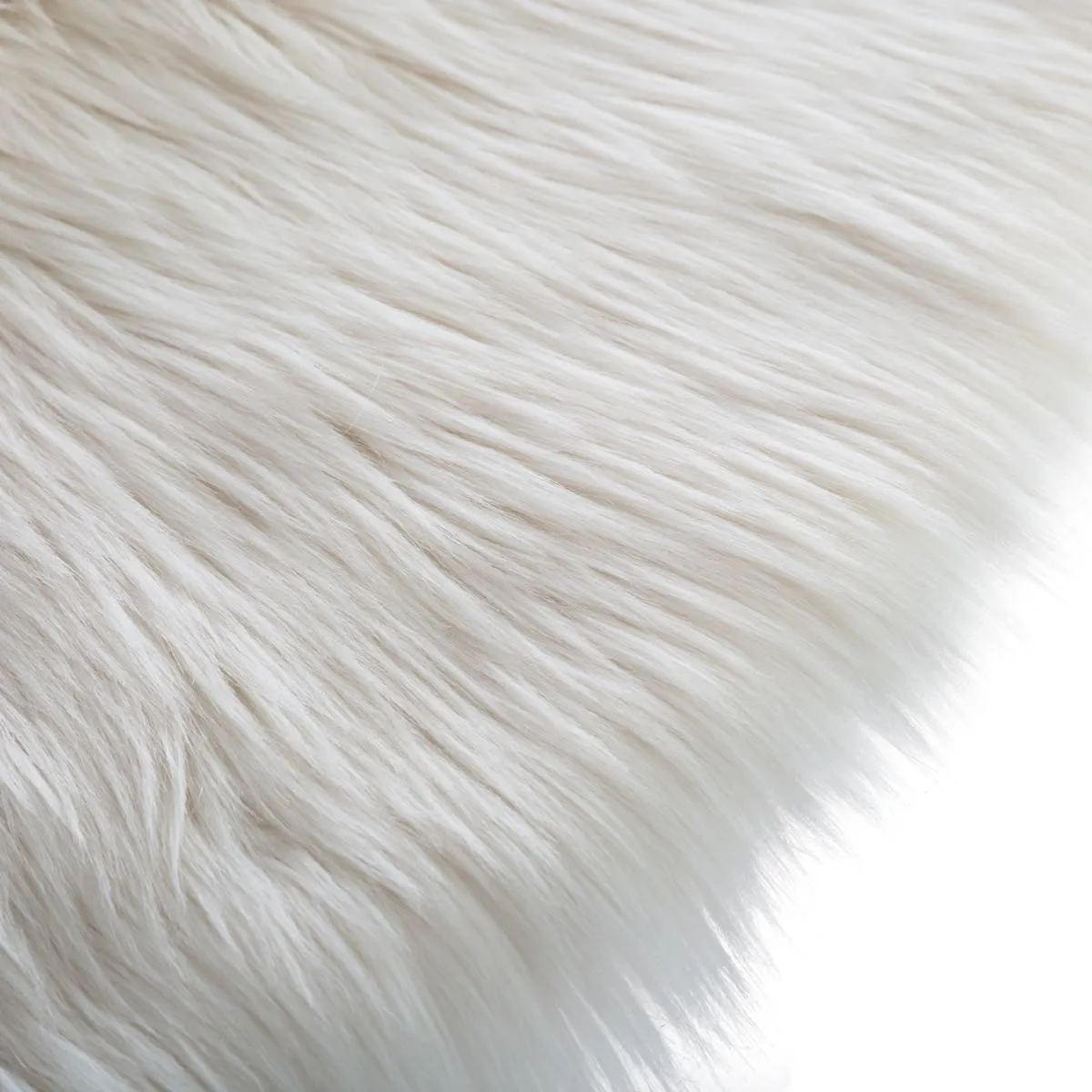 TAPIS FOURRURE ROND BLANC